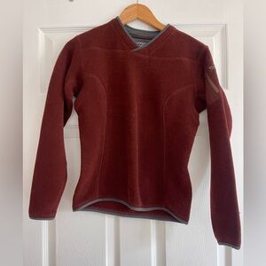 Arc'teryx Burgundy V-Neck Sweater